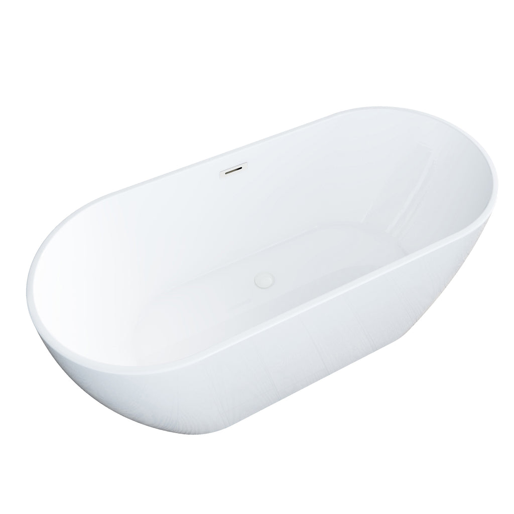 Juni 66 Acrylic Tub with Integral Drain and Overflow — Barclay