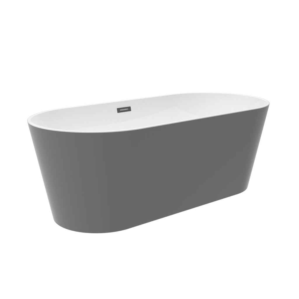 Y♢572 iaminc Pose 6032 Acrylic Drop-in End Drain Bathtub in White
