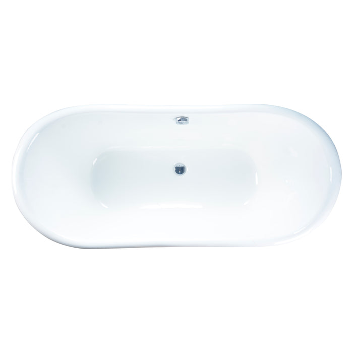 Laurent 72" Cast Iron Bateau Tub with Brushed Stainless Steel Skirt       PRICE UPON REQUEST