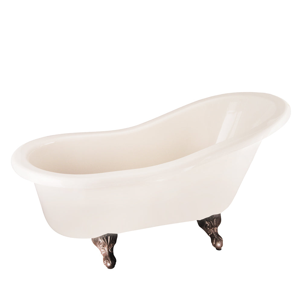 Fillmore 60″ Acrylic Slipper Tub Kit in Bisque – Polished Chrome