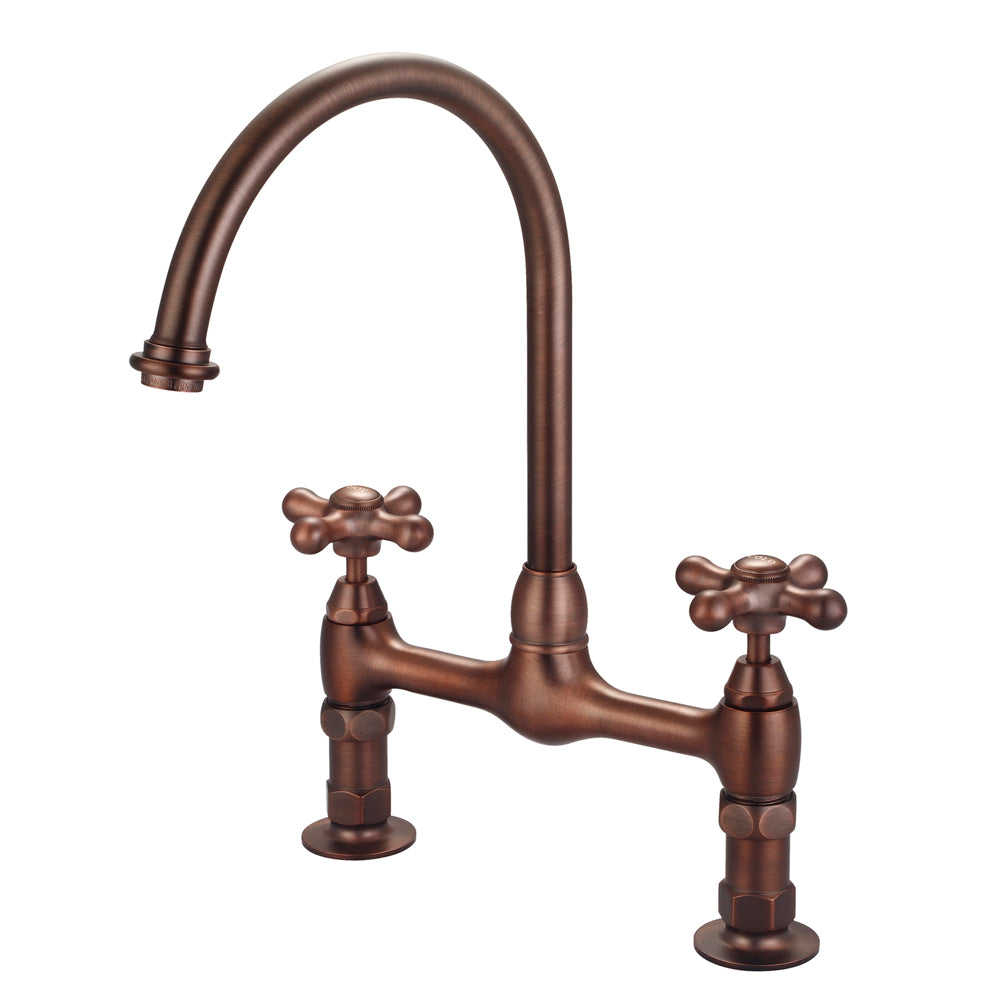 クリストフル　ボーアルネ　ハンドル付きオーバルトレイ　52×41cm Harding Kitchen Bridge Faucet with Metal Cross Handles