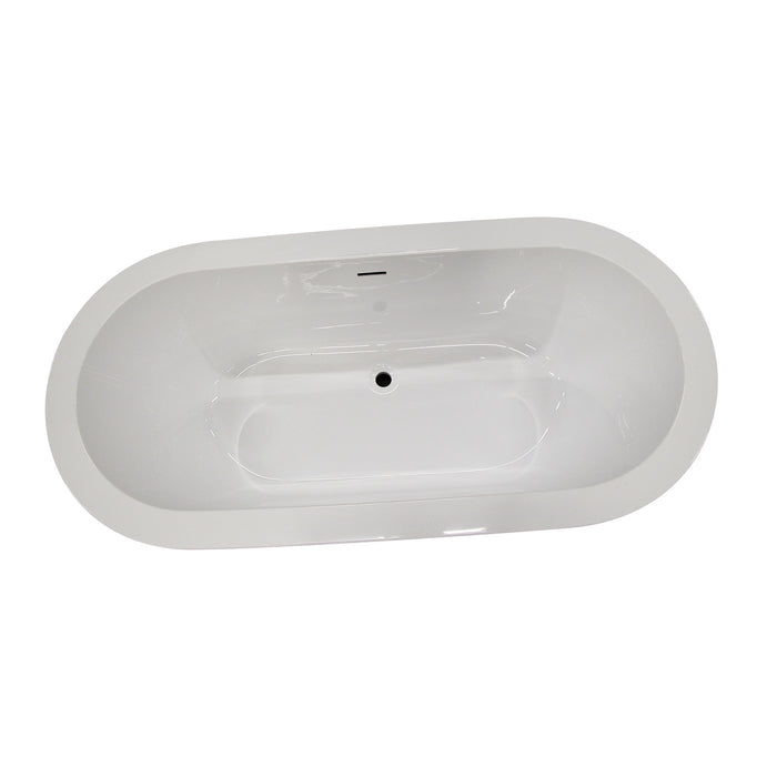 Pascal 63" Acrylic Tub with Integrated Drain and Overflow