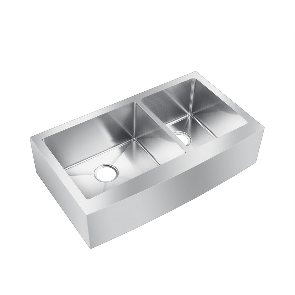 Damita Double Bowl Stainless Apron-Front Sink — Barclay Products