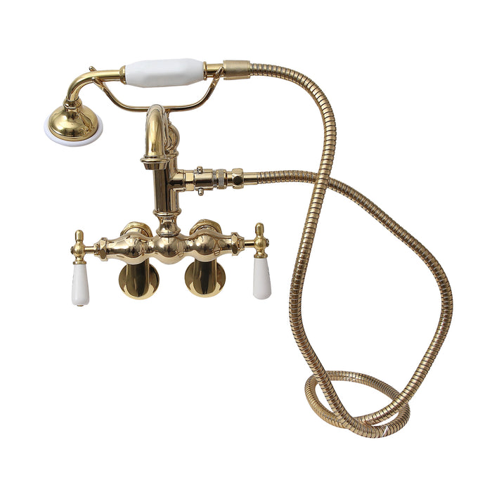 Tub Wall-Mounted Filler with Hand-Held Shower