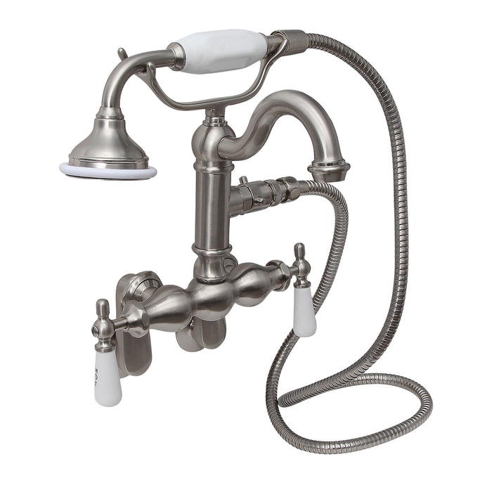 Tub Wall-Mounted Filler with Hand-Held Shower