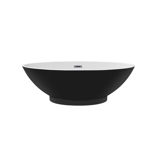 Noelani 66" Acrylic Freestanding Tub with Integral Drain in Matte Black