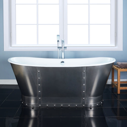 Anthony 67" Cast Iron Bateau Tub    PRICE UPON REQUEST