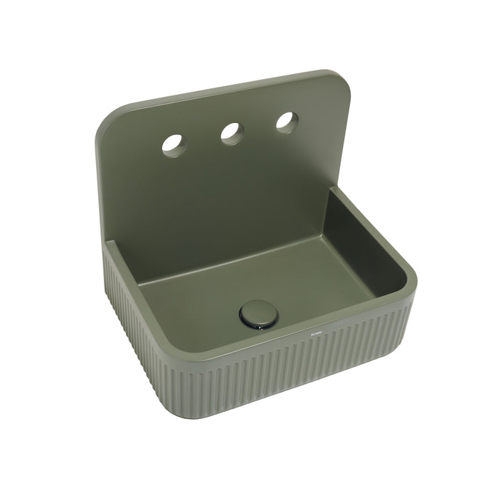 Zaros 17" Wall Mount Basin with Drain