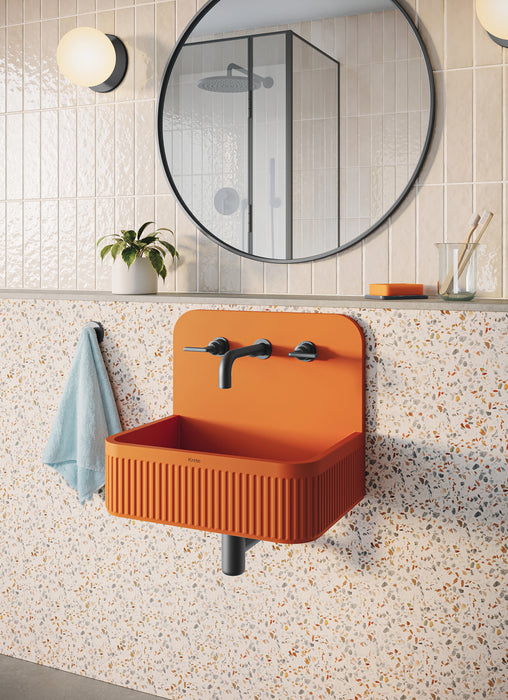 Zaros 17" Wall Mount Basin with Drain