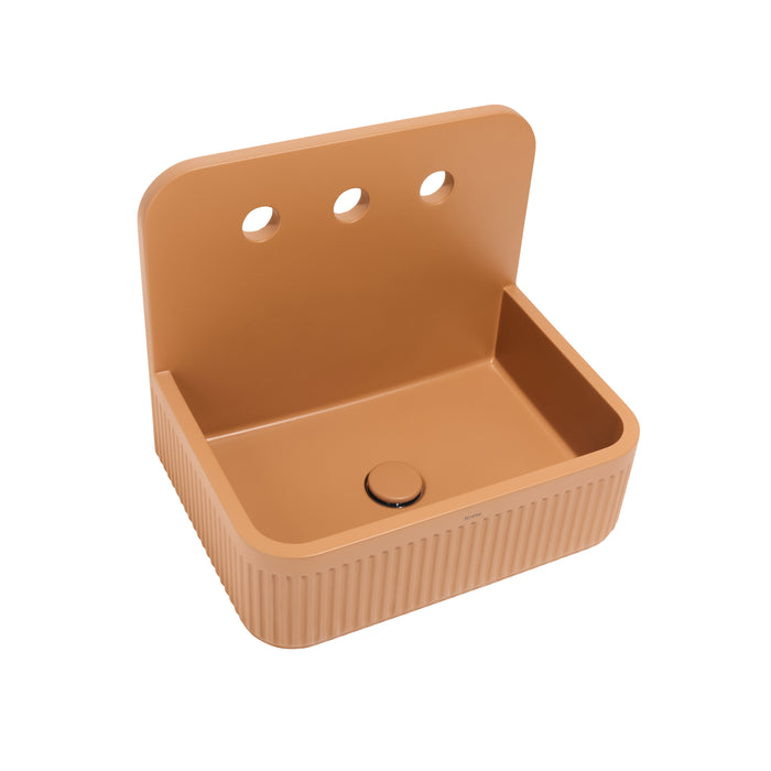 Zaros 17" Wall Mount Basin with Drain