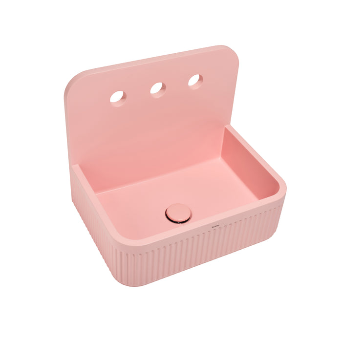 Zaros 17" Wall Mount Basin with Drain