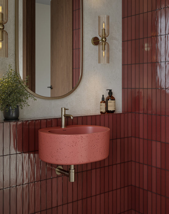 Elounda 16" Wall Mount Basin with Drain