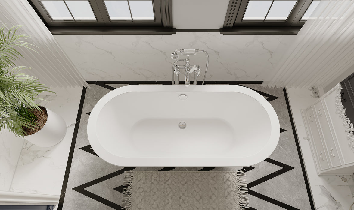 Compton 70" Acrylic Double Roll Top Tub