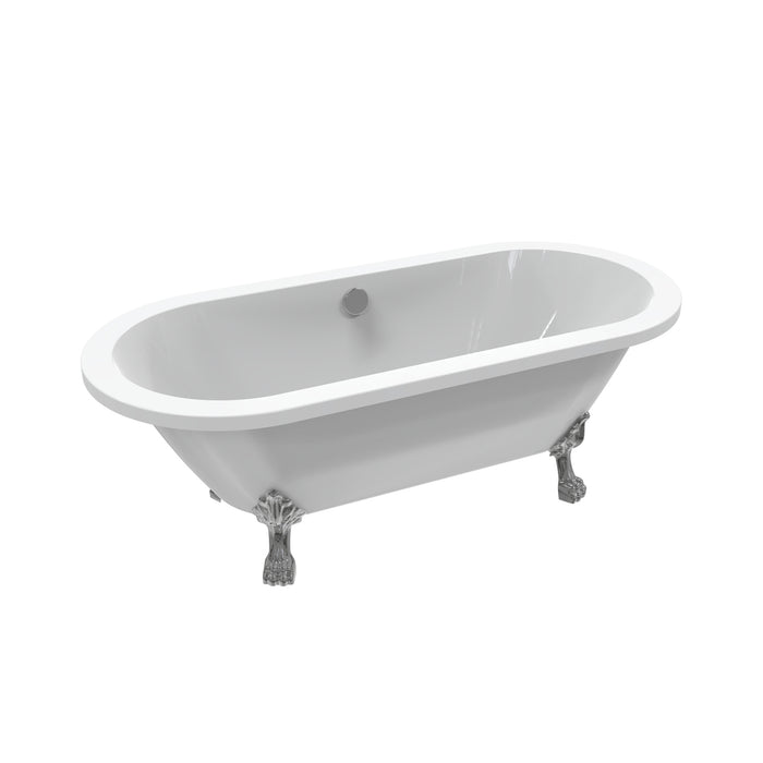 Compton 70" Acrylic Double Roll Top Tub