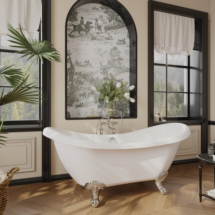 Monterrey 63" Acrylic Double Slipper Tub