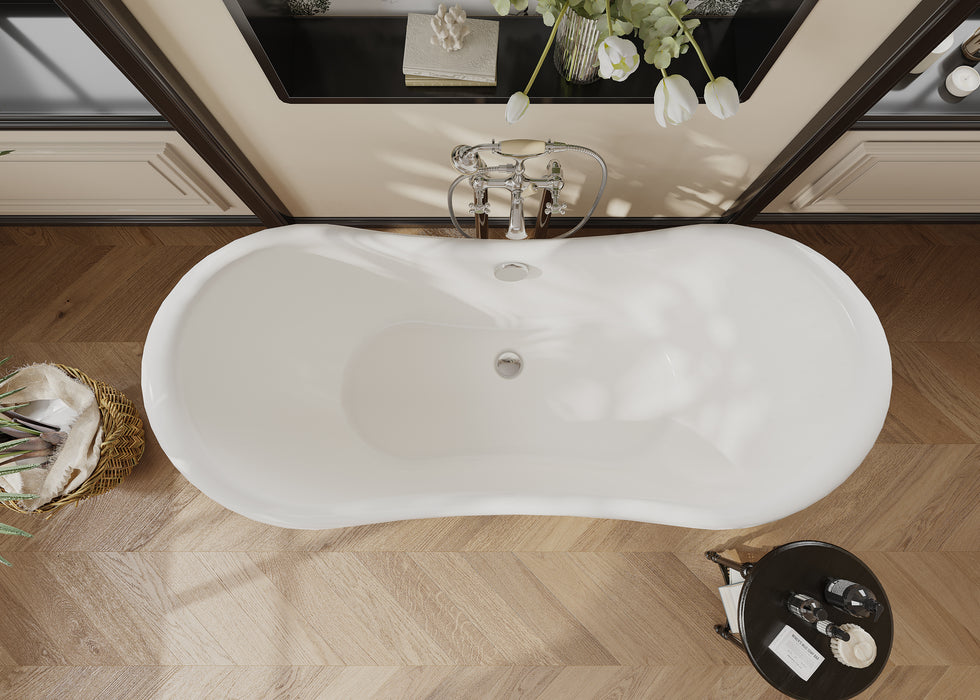 Monterrey 63" Acrylic Double Slipper Tub