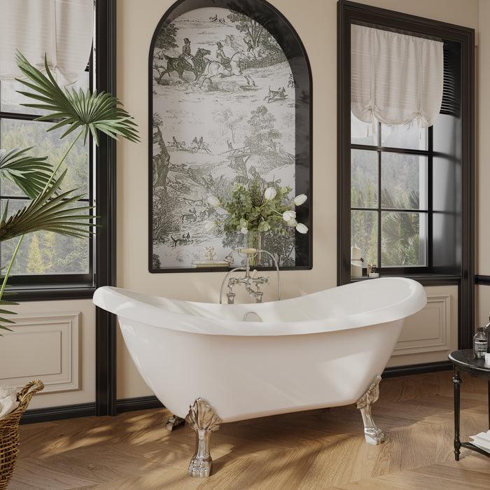 Monterrey 63" Acrylic Double Slipper Tub