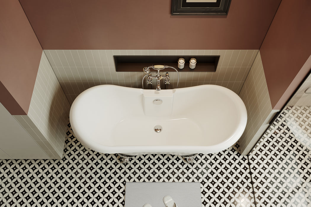 Monterrey 63" Acrylic Double Slipper Tub