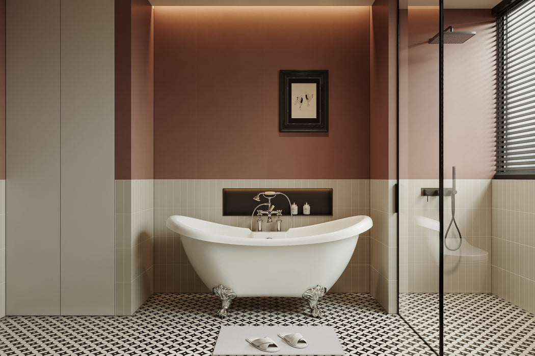 Monterrey 63" Acrylic Double Slipper Tub