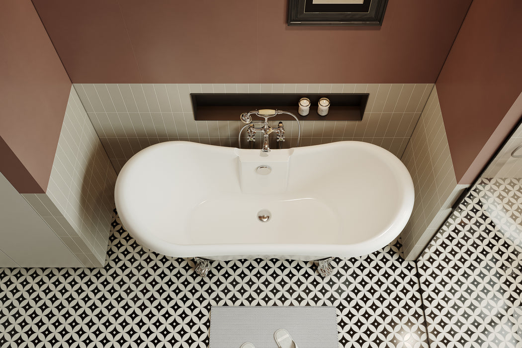 Monterrey 63" Acrylic Double Slipper Tub