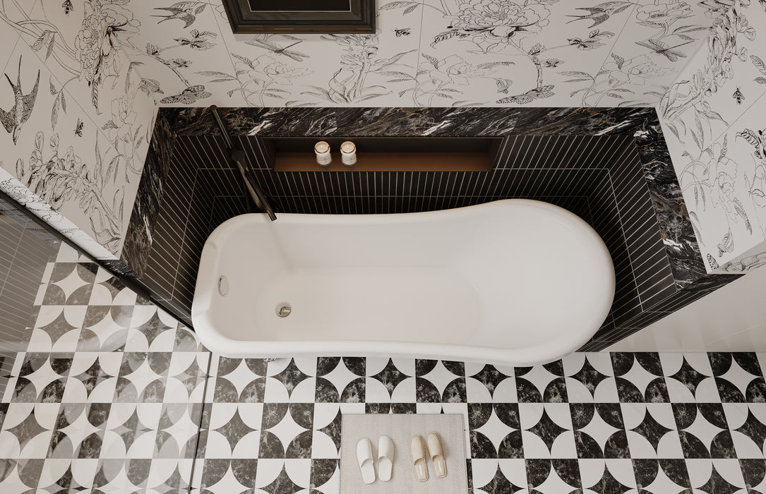 Kenney 67" Acrylic Slipper Tub