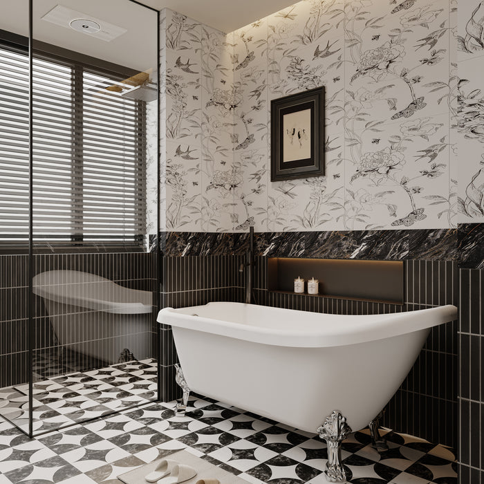 Kenney 67" Acrylic Slipper Tub