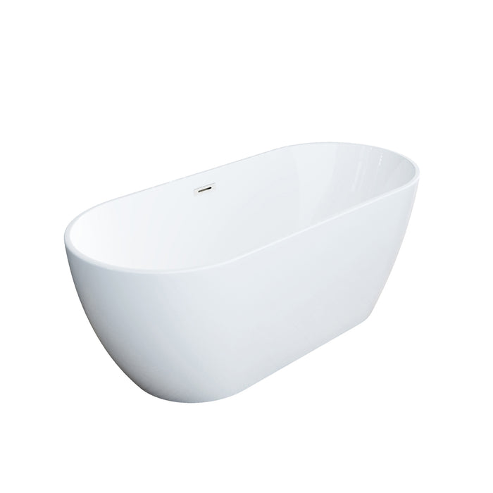 Juni 59" Acrylic Tub with Integral Drain and Overflow