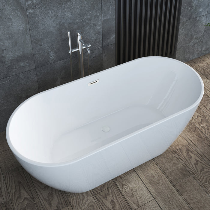 Juni 59" Acrylic Tub with Integral Drain and Overflow