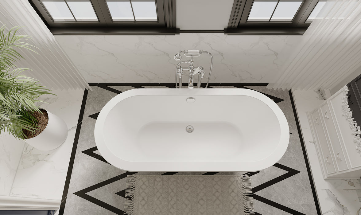 Compton 70" Acrylic Double Roll Top Tub