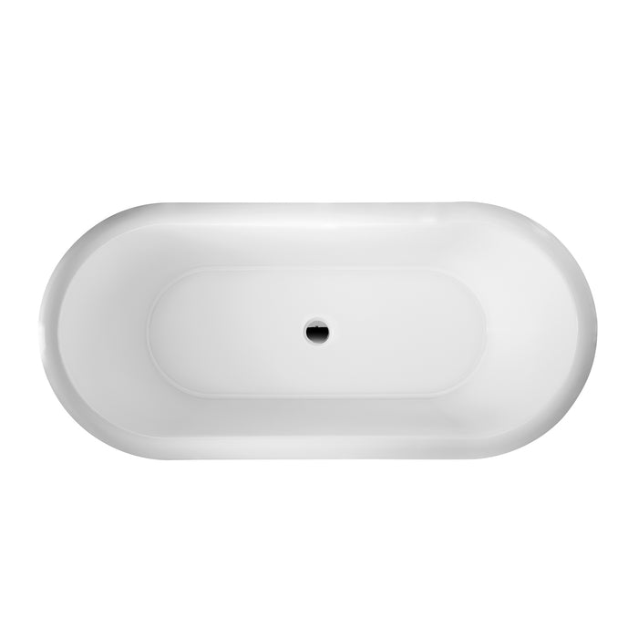 Mortana 69" Acrylic Double Slipper Tub in Gloss White