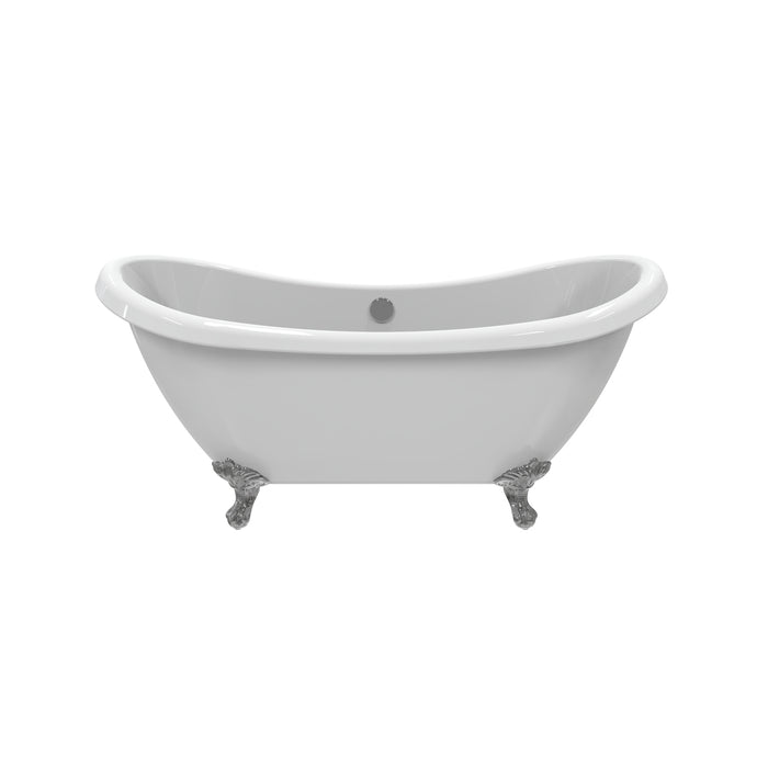 Merrick 69" Acrylic Double Slipper Tub