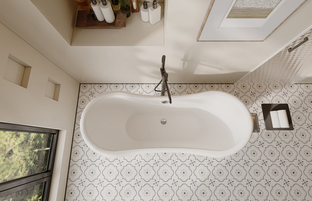 Merrick 69" Acrylic Double Slipper Tub