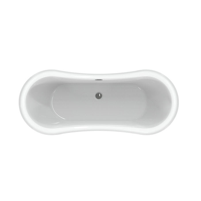 Merrick 69" Acrylic Double Slipper Tub
