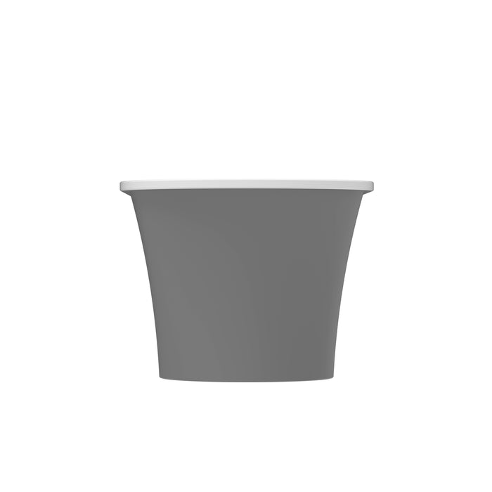 Nouri 66" Acrylic Freestanding Tub with Integral Drain in Light Grey