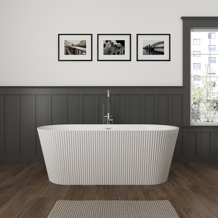 Jules 59" Acrylic Tub with Integral Drain and Overflow