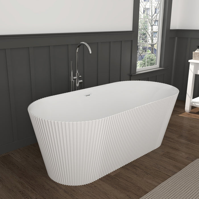 Jules 62" Acrylic Tub with Integral Drain and Overflow