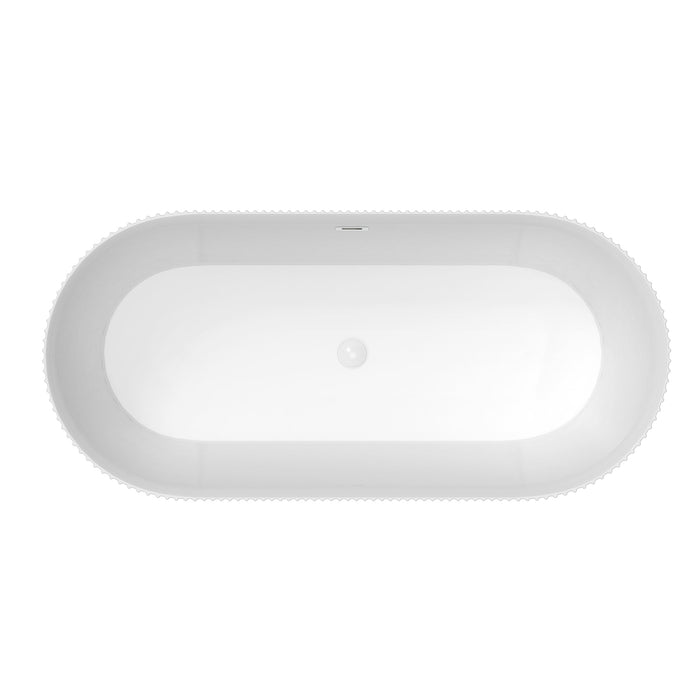 Jules 62" Acrylic Tub with Integral Drain and Overflow