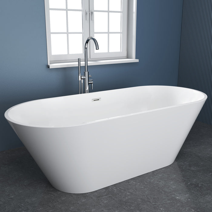 Roan 59" Acrylic Tub with Integral Drain and Overflow