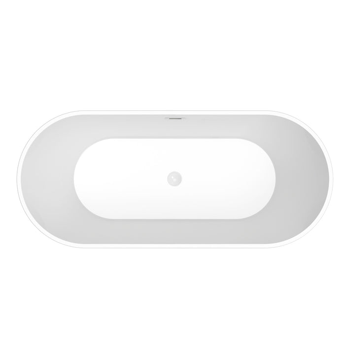 Roan 66" Acrylic Tub with Integral Drain and Overflow