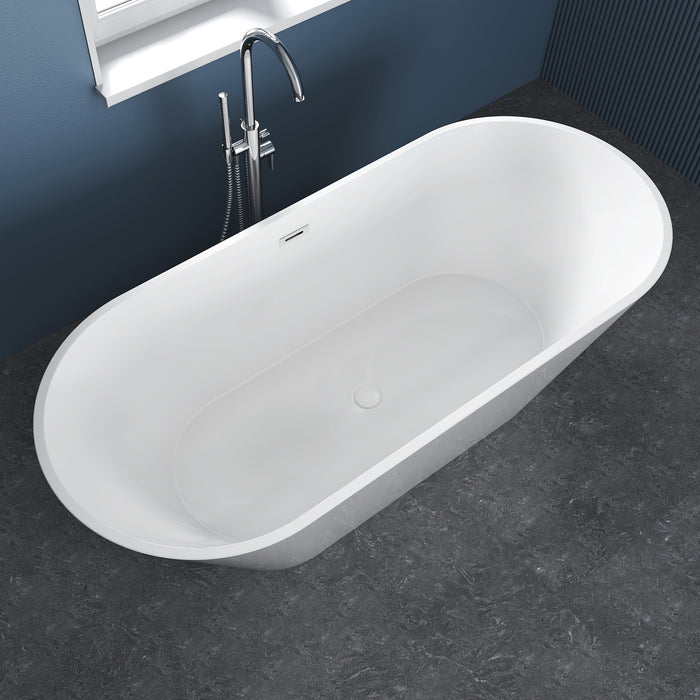 Roan 66" Acrylic Tub with Integral Drain and Overflow