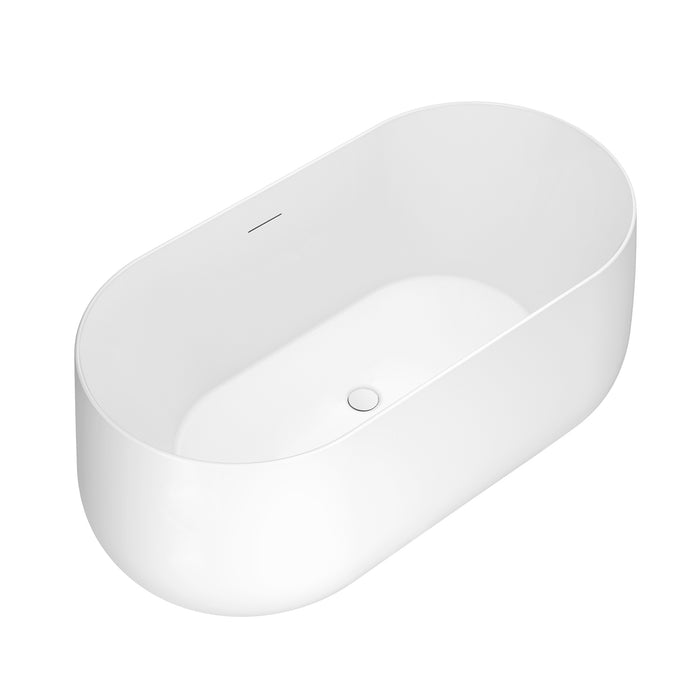Porter 61" Acrylic Oval Tub in Matte White
