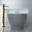 Noelani 66" Acrylic Freestanding Tub with Integral Drain in Light Grey