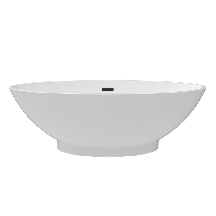 Noelani 66" Acrylic Freestanding Tub with Integral Drain in Matte White