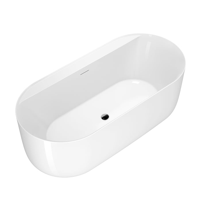 Rollins 67" Acrylic Tub in Gloss White