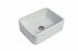 Barrow 24" Single Bowl Fireclay Sink in White, Rounded Apron Front