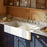 Trawden 39" Double Bowl Fireclay Sink in White, Fluted Apron Front