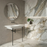 Valet 36" Console With Brass Stand, Matte Black