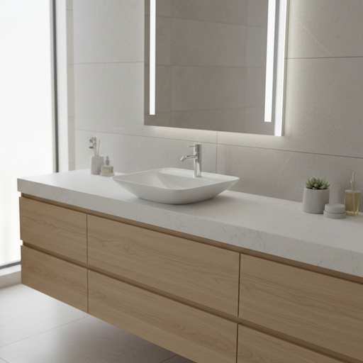 Variant Square Above Counter Basin with Faucet Hole