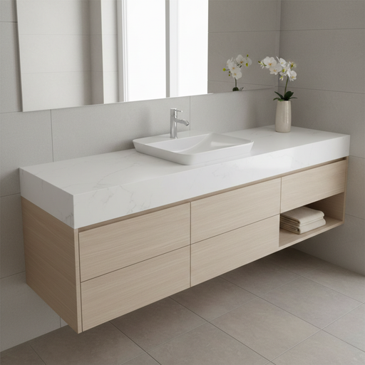 Variant Square Drop-In Basin with Faucet Hole