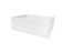 Waddington Single Bowl Fireclay Sink in White, Rounded Square Apron Front